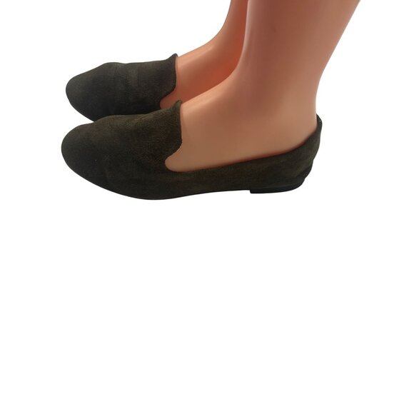 Unbranded Womens Olive Green Faux Suede Loafers Size 40 - Picture 2 of 6